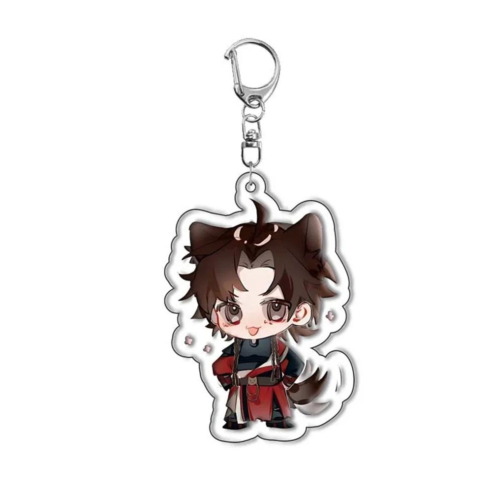 6CM Key Ring Figure Game Ashes Of The Kingdom Anime Acrylic KeyChain With Lu Su Liu Bian Sun Ce Desktop Display Decoration Gift