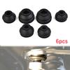 6x Turn To Rod Ball Head Dust Protection Rubber Cover Dust Cover Boot Set Black Ball Joint Boot Car Accessories