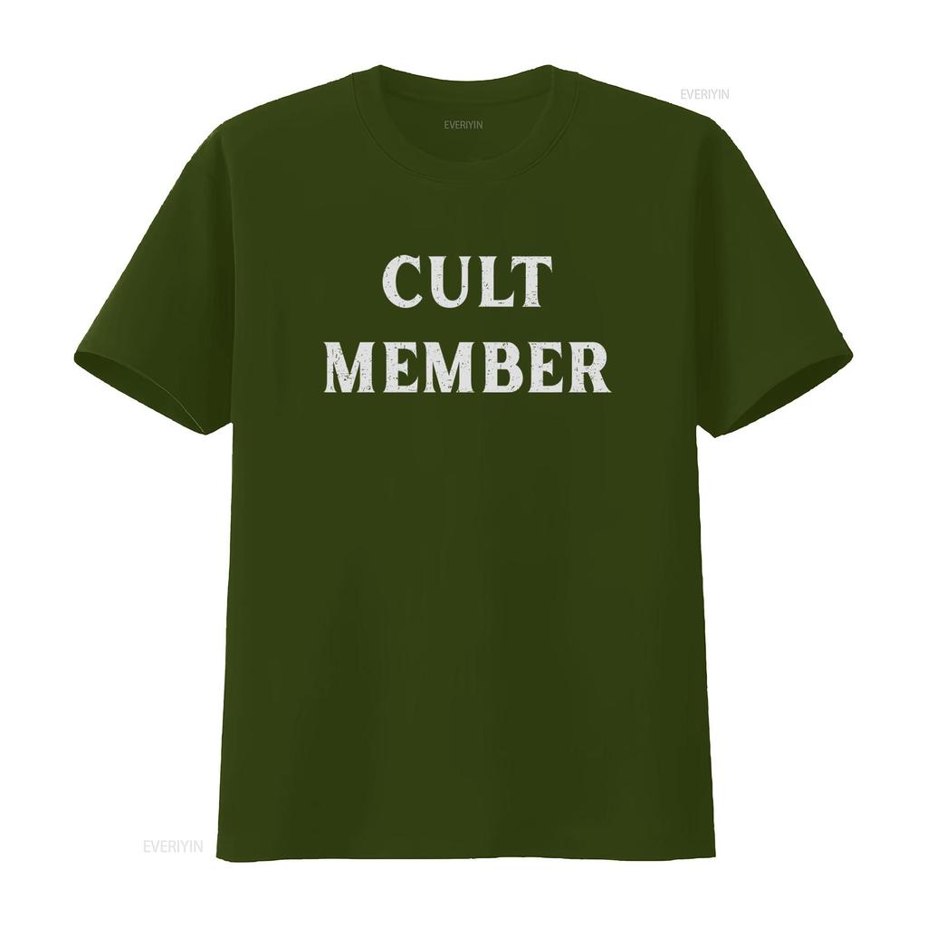 Cult Member T Shirt The Funny Dark Vintage Washed Streetwear Stylish Fashion Versatile Soft Comfortable Graphic Slightly