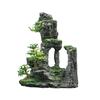 Aquarium Resin Mountain Rock Cave Hideout Decoration Fish for Tank Ornaments Details Landscaping Accessories X3UC