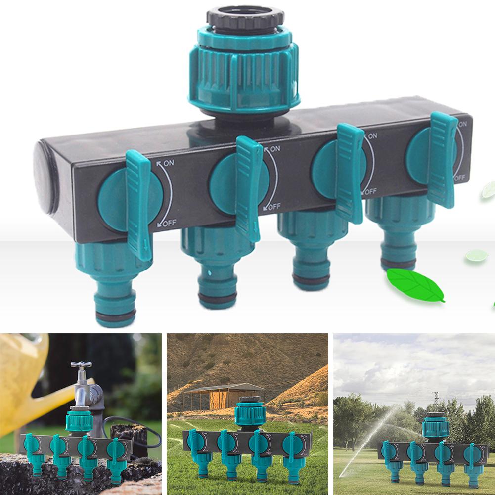 1/2in-3/4in-1in Hose Splitters Agriculture Irrigation Splitters Plastic 4-Way Water Separator for Drip Irrigation Lawns