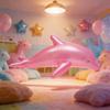 Inflatable Dolphin Animal Toy With Pvc Material For Interactive Play And Family Fun