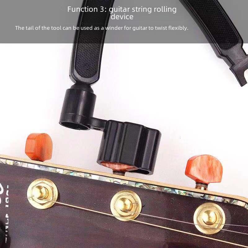 Guitar String Changing Tool Set: 3-in-1 Cutter, Winder, Pin Puller for Acoustic & Electric Guitars