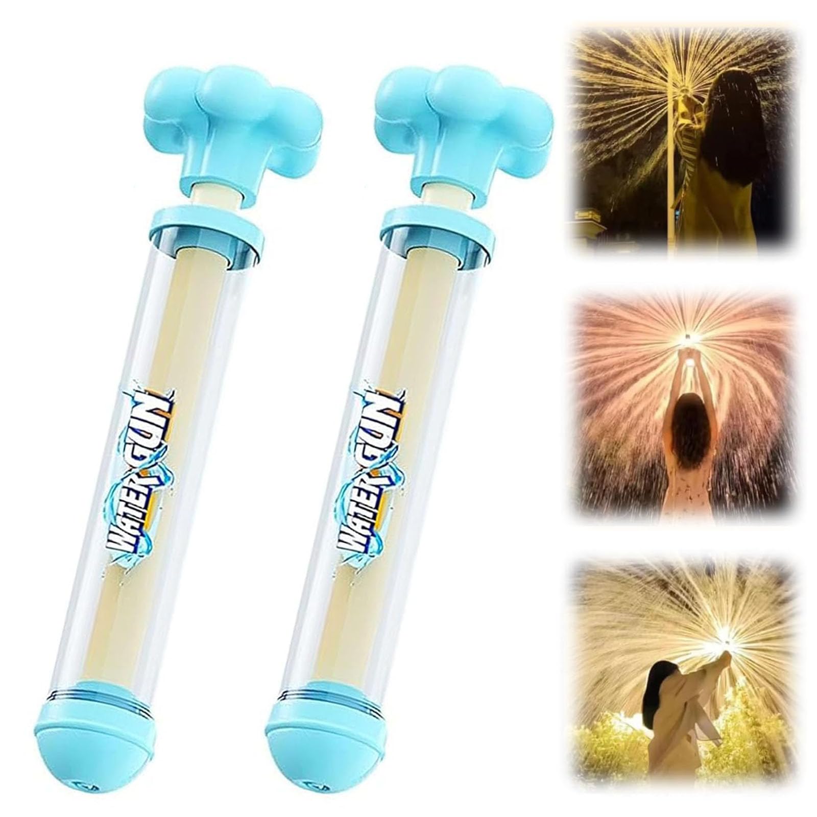 

SingChi Водные фейерверки Вода Улучшенные и расширенные Большая вода для детей и Вода Супер 70 Водное оборудование для игр в ванной Синий пистолет, Издание, Набор из 2 предметов,