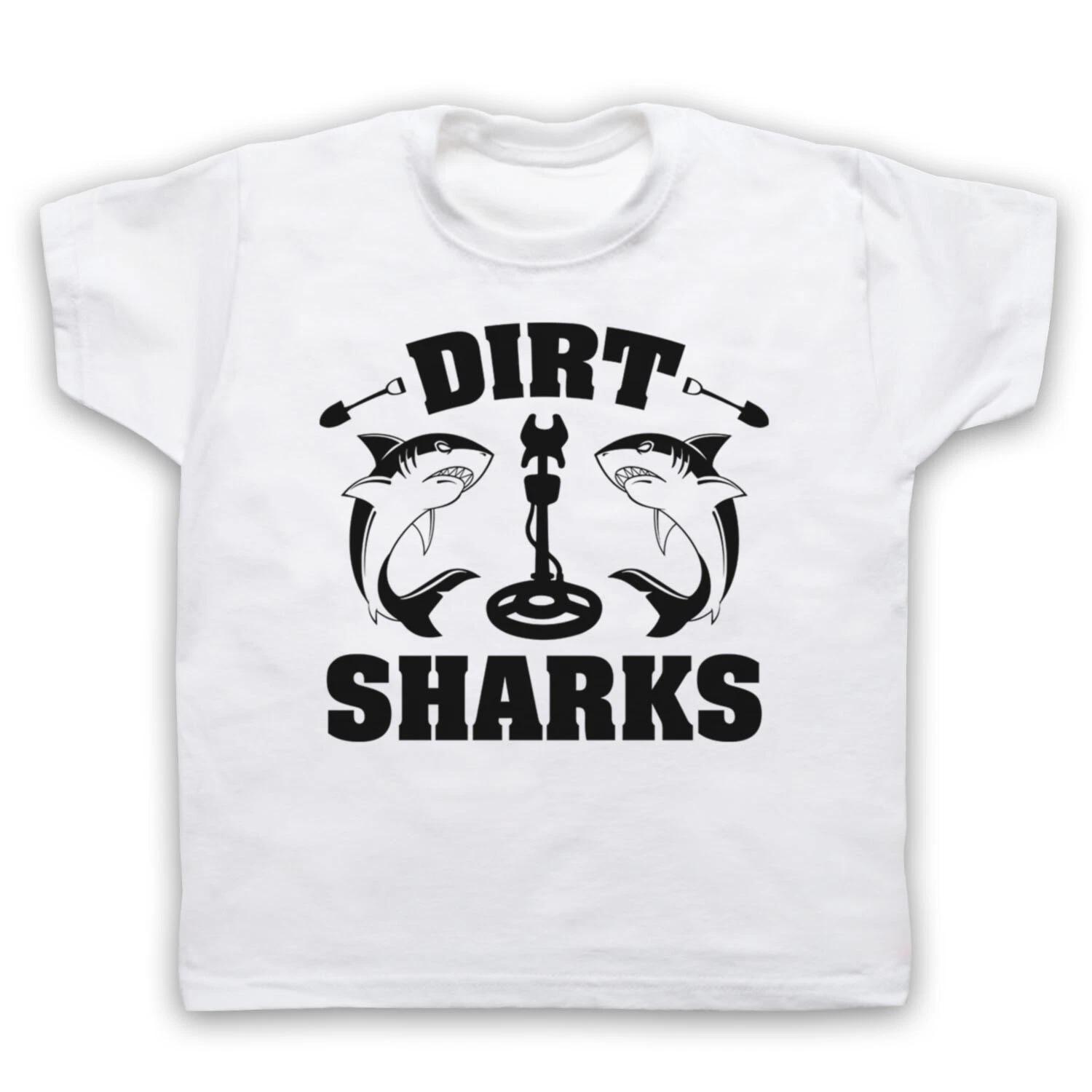 DETECTORISTS DIRT SHARKS METAL DETECTING CLUB DANEBURY KIDS CHILDS T-shirt 130
