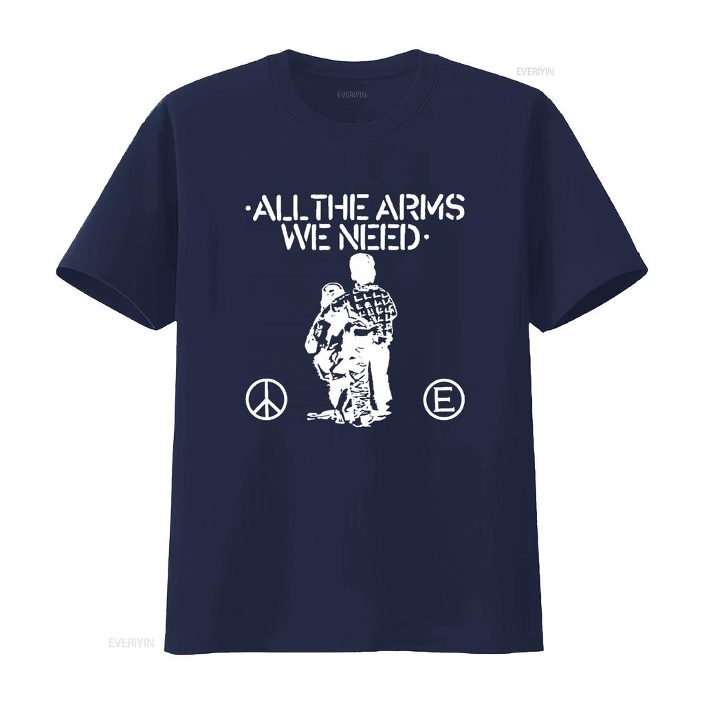 All the Arms We Need 2 Sided T Shirt Punk Crust Thrash Animal Rights Peace Equality Love vintage Washed streetwear Comfortable