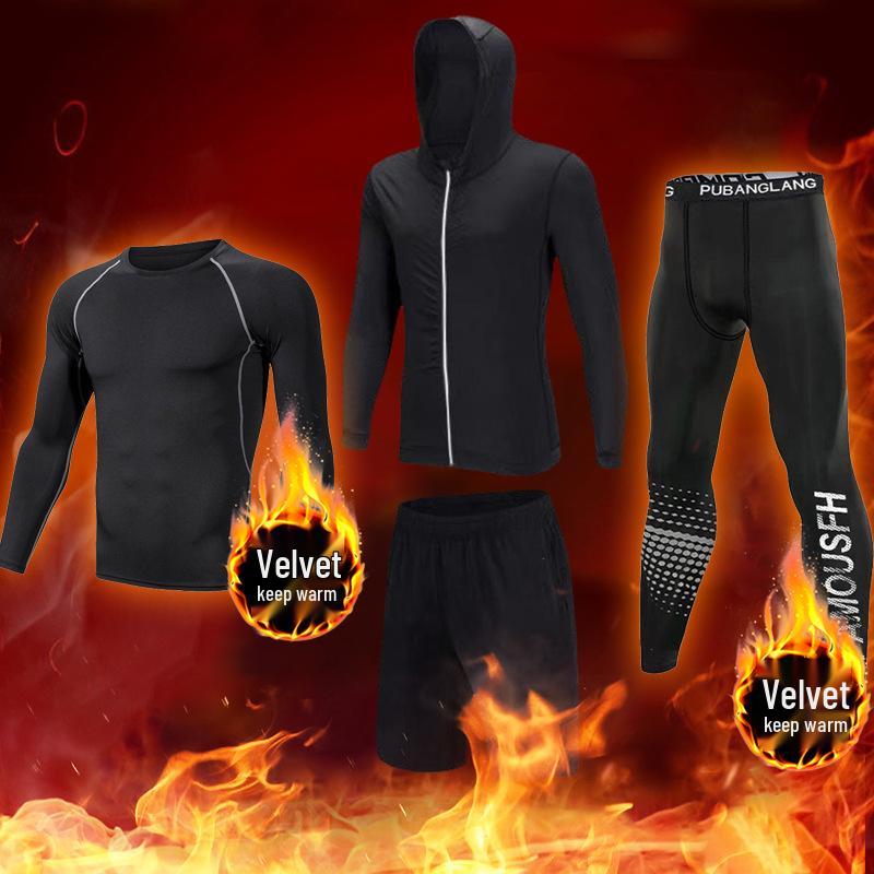 Men's High Elasticity Winter Running Base Layer Suit