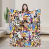 Digimon Virtual Pet Blanket Flannel Decoration   Multifunction Super Soft Throw Blankets for Bed Outdoor Rug Piece