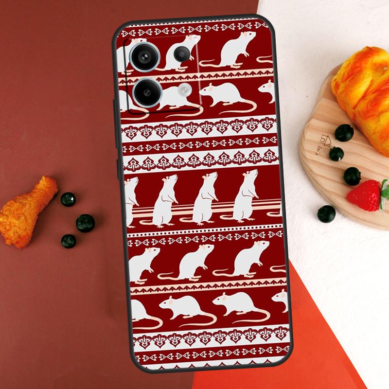 Cute Rattie Rats Case For Xiaomi Redmi Note 13 14 Pro 9 10 11 12 Pro 10S 11S 12S Redmi 13C 10C 12C 14C Coque