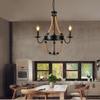 American countryside retro chandelier attic candle hemp rope lamp rope bar coffee forged iron home decoration lighting fixture