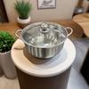With Lid Double Bottom Soup Pot Multipurpose Induction Cooker Pot  General Use