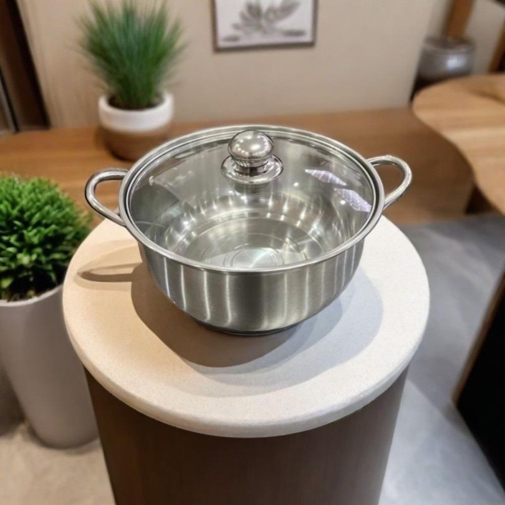 With Lid Double Bottom Soup Pot Multipurpose Induction Cooker Pot  General Use