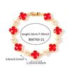 Classic and Fashionable Women's Brass Bracelets Luxury Zircon Four-leaf Clover Copper Jewelry