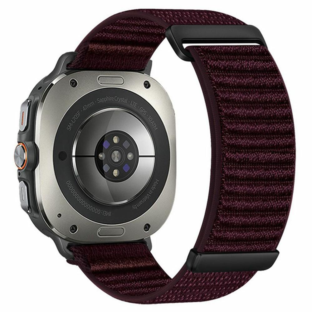 For Samsung Galaxy Watch Ultra (2025) 47 mm / Ultra 47 mm Klokkereim Todelt Borrelås Vevd Nylon Håndleddsstropp