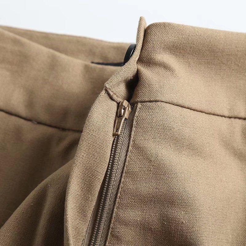 MD Women clothes 2023 Summer New Casual Pants Linen Design Loose Straight Shorts Female 05049582706