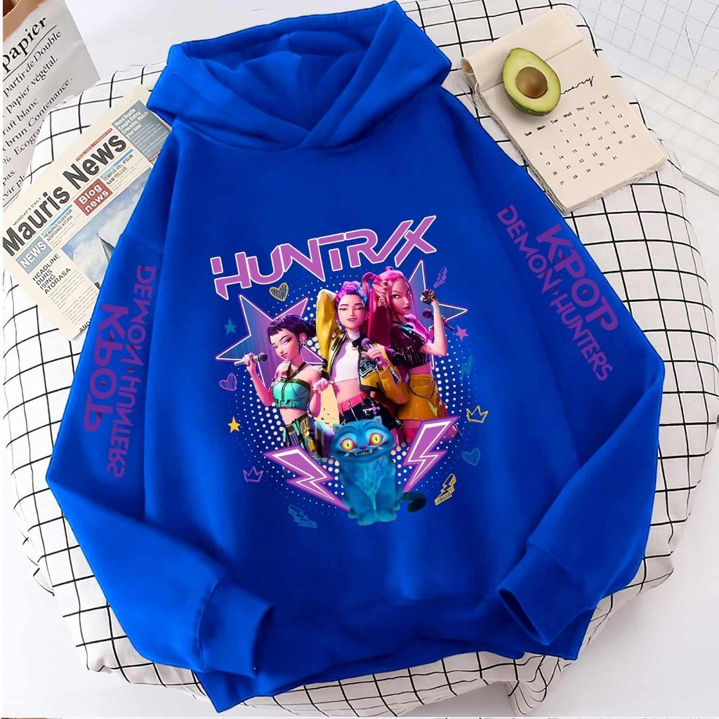 Y2K KPop Devil Hunter Hoodie for Teenage Girls Rumi KPop Devil Hunter Hoodie for Autumn Casual Long Sleeve Children's Clothing