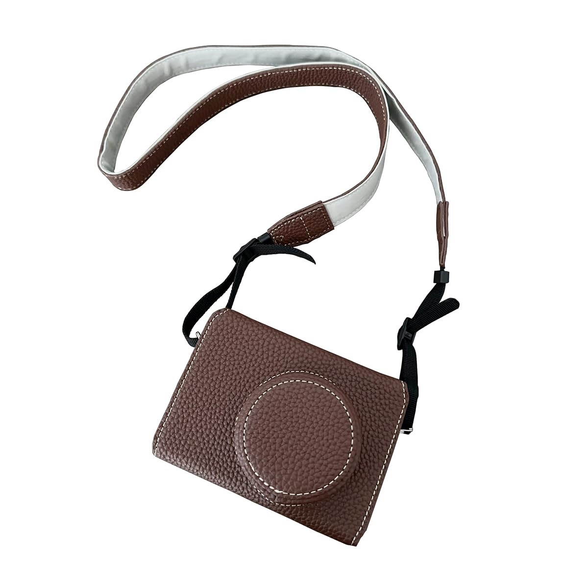 

SIUTATDSH PU Leather Camera Case for Fujifilm X100VI, Includes Camera Holder, Shockproof, Shock-Resistant, and Portable (Coffee Color)