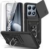 Case - Xiaomi - 14T - Shockproof - Camera Protection - 2 Tempered Glasses - Black
