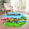 Minecraft Round Floor Rug Suitable for Bedrooms Foyer Game Room Study room Antislip Round Carpet Anime Office Decor Gift for Festivals