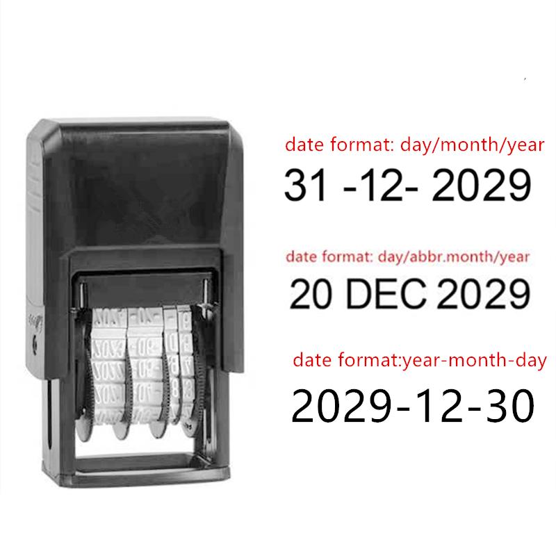 Portable Self-inking Date Stamp Adjustable Date For Supermarket Store School Bank Office Manufacture Qualified Stamps