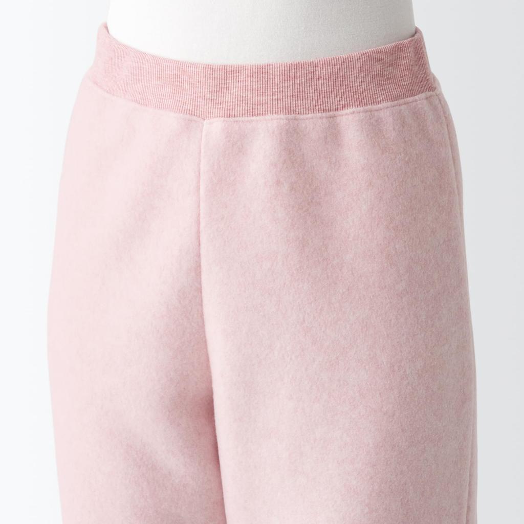 MUJI Women's Smooth Fleece Loungewear Set, Light Pink, Size Small, FD1J7A3A