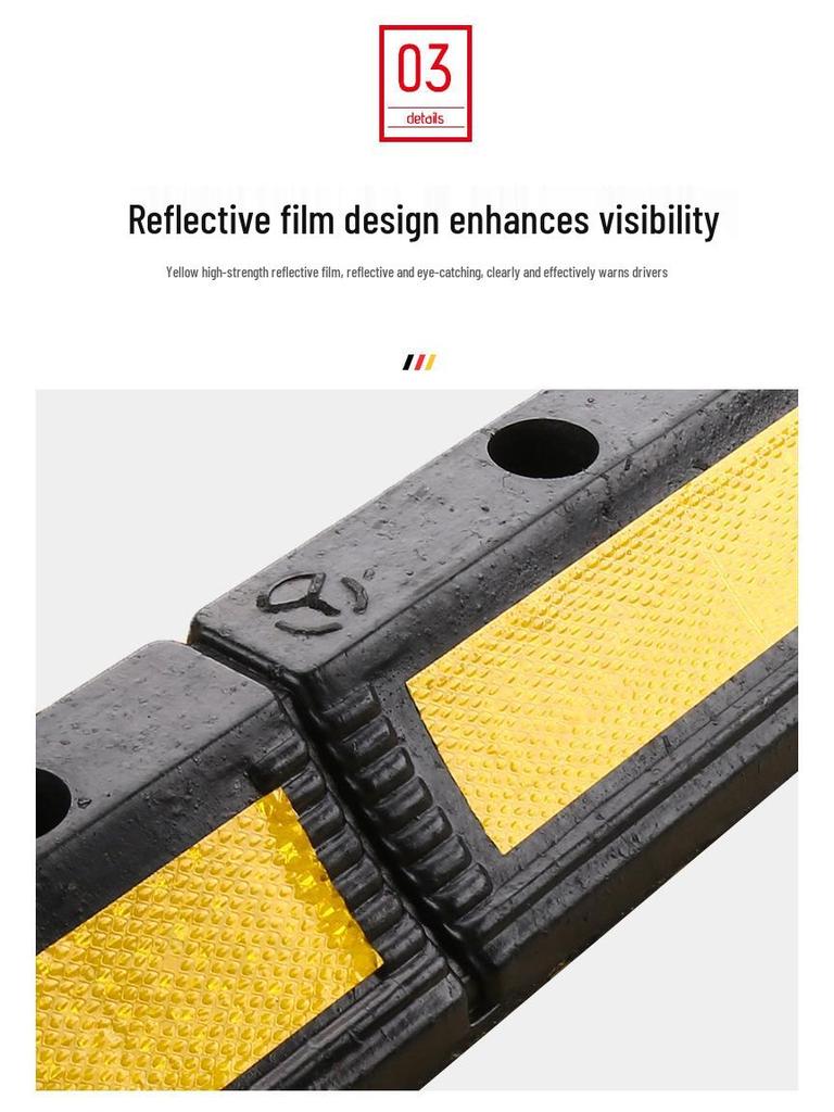 Rubber-Plastic Double Wheel Stopper Parking Device