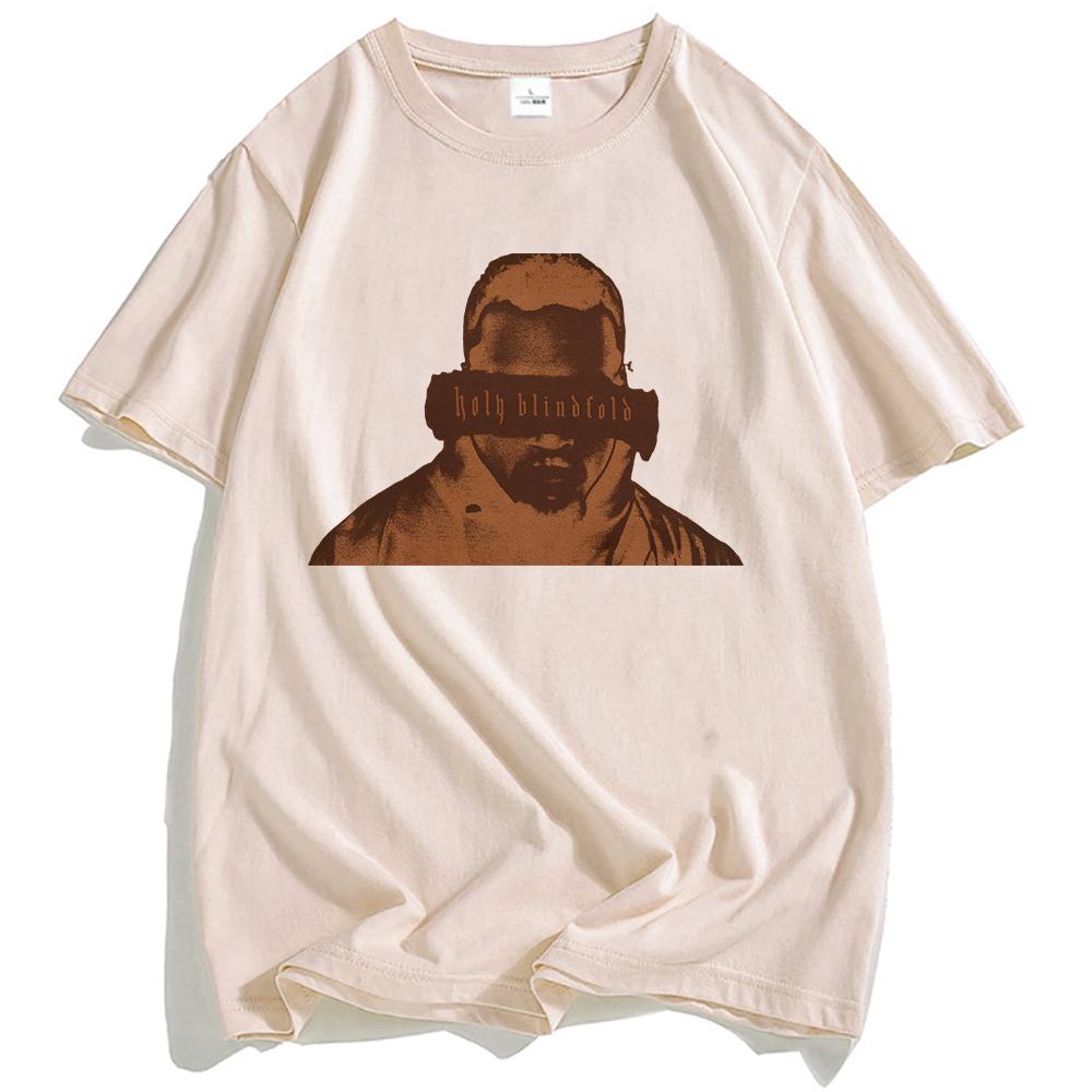 Chris Brown Holy Blindfold T-shirt Unisex Streetwear Hip Hop Summer Loose Tshirts Fashion O-neck Men Women T Shirt Graphic