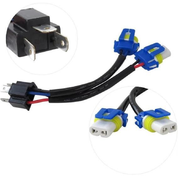 

GRABOTE 2Pcs Head Light Halogen Replacement Conversion Harness 9003 HB2 H4 P43t, Pigtail Male Female Socket Plug Connector, 9005 HB3 P20d 9006 HB4