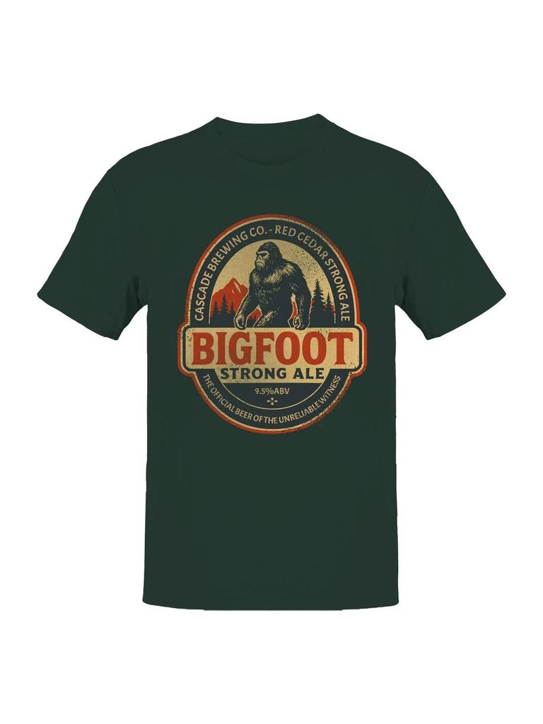 Bigfoot Strong Ale Craft Beer Label Men's T- Shirt
