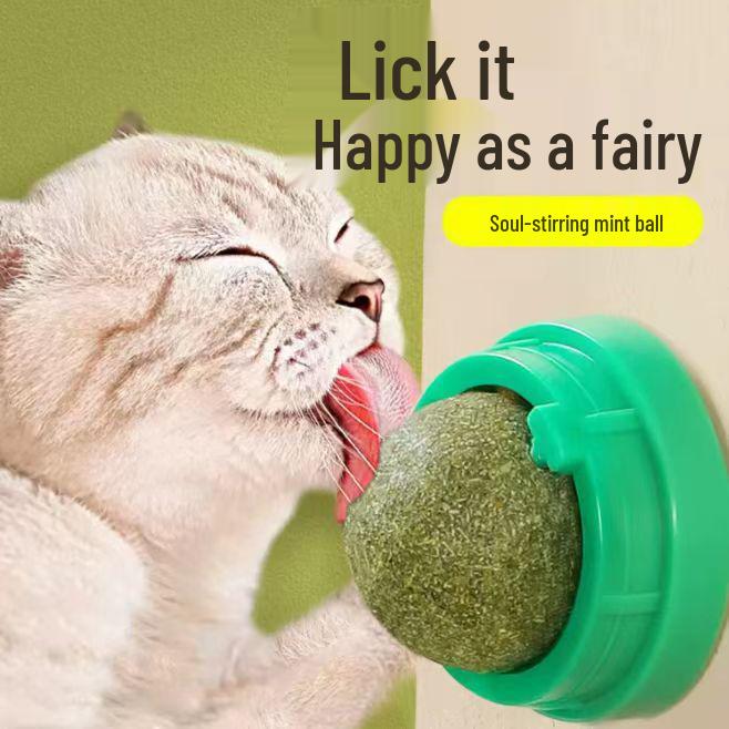 Catnip Ball Teething Toy: Bite-Resistant, Cleans Teeth, Relieves Boredom, Self-Entertainment for Kittens and Small Cats.