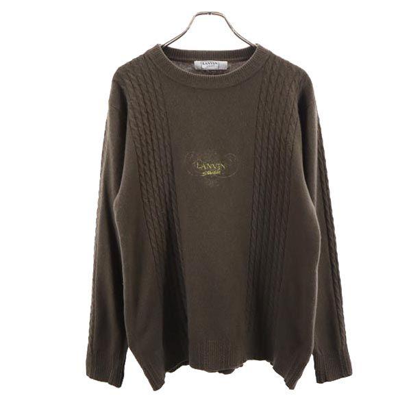 Lanvin Long Sleeve Cashmere Sweater Brown Knit Men's Used