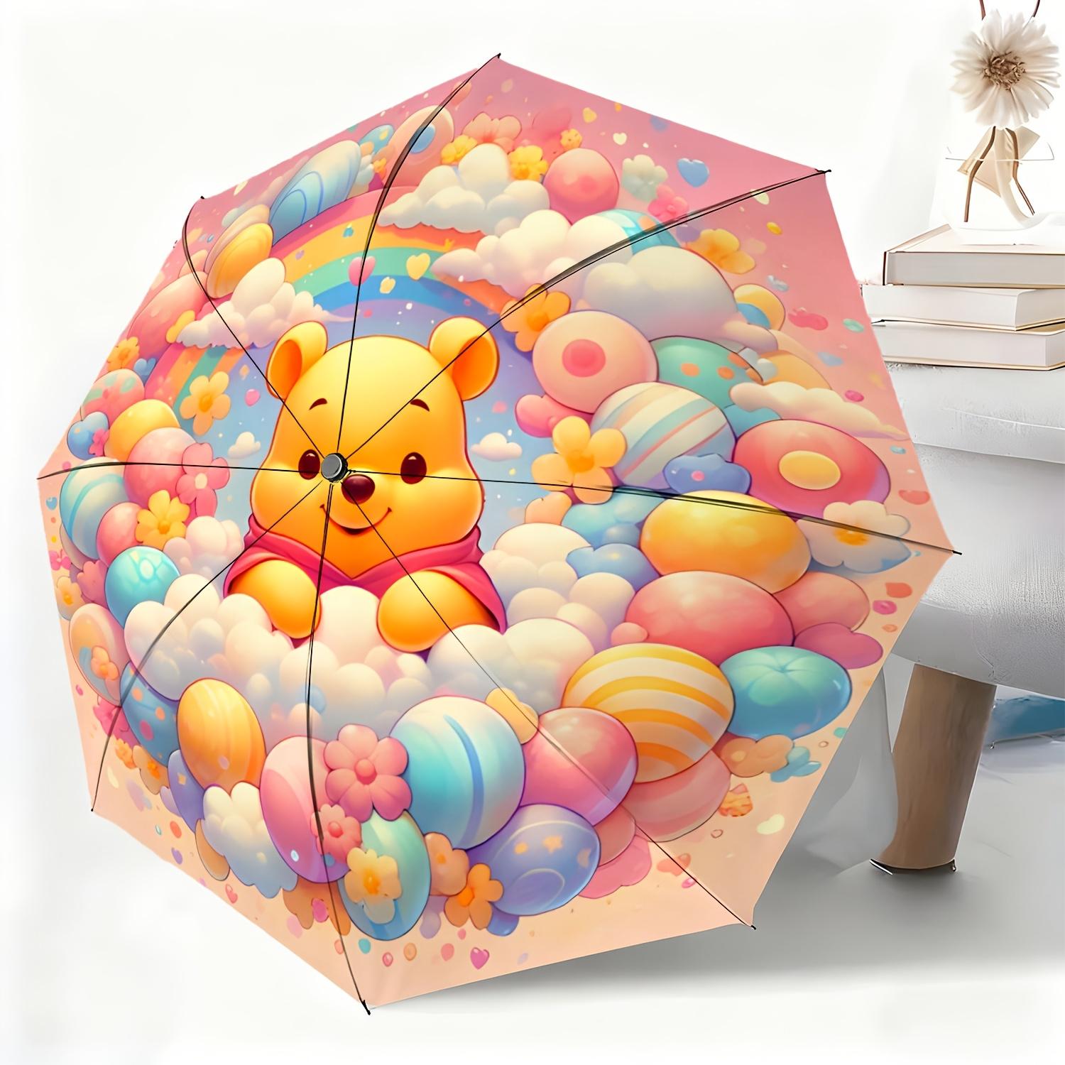 

A Fully Automatic Umbrella Featuring The Disney-Authorized Winnie The Pooh Cartoon Character, Suitable for All Occasions As a (as the picture,Iron&8K)