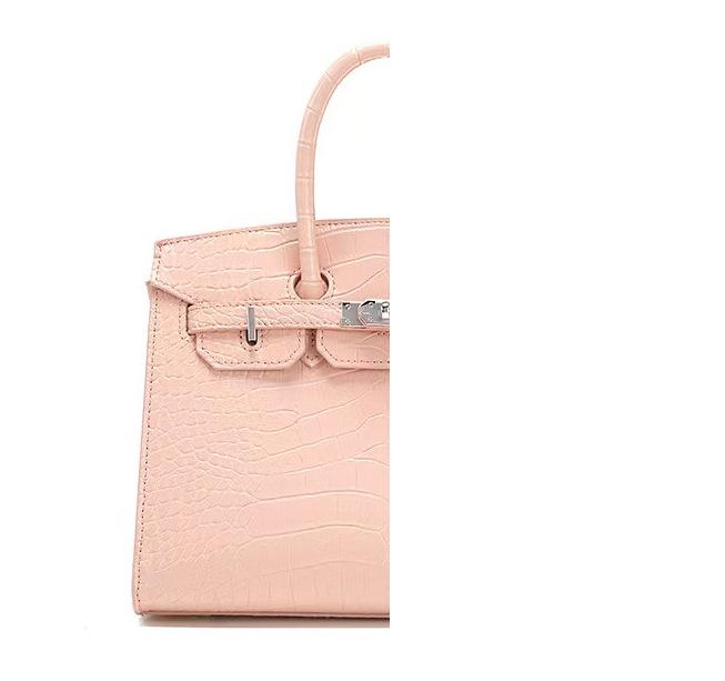 Crocodile Pattern Platinum Handbag - New European American Fashion Large Commute Bag for Women