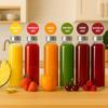 Clear Glass Bottles 18 oz,Reusable Glass Water Bottles with Stainless Steel Cap for Juicing,Refrigerator,Juice Water Bottle