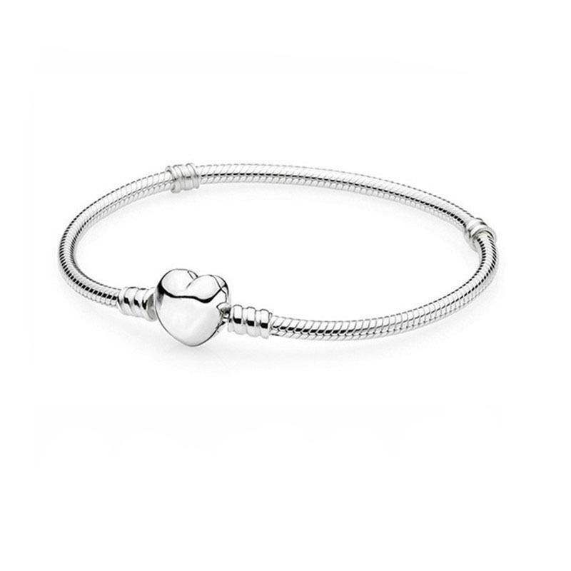 

2026 Bead Bracelet 925 Silver Full Diamond Love Rose Gold Bracelet Fashion DIY Suitable for String Decoration 16cm