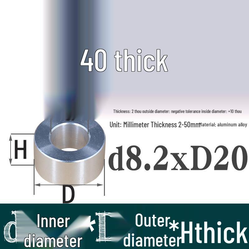 Außen-Ø 20mm Aluminiumlegierung Flache Unterlegscheibe Abstandshalter mit M6/M8/M10/M12 Innenloch - Metallwellenbuchse Isoliersäule.