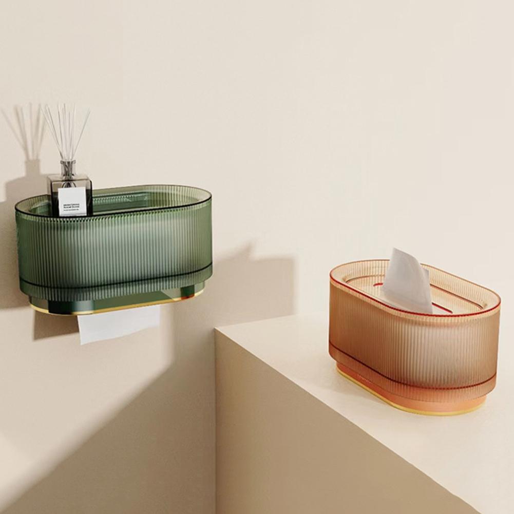Simple Tissue Box Translucent Mask Storage Case Napkin Holder Container Large Capacity Wet Tissue Paper Dispenser Organizer