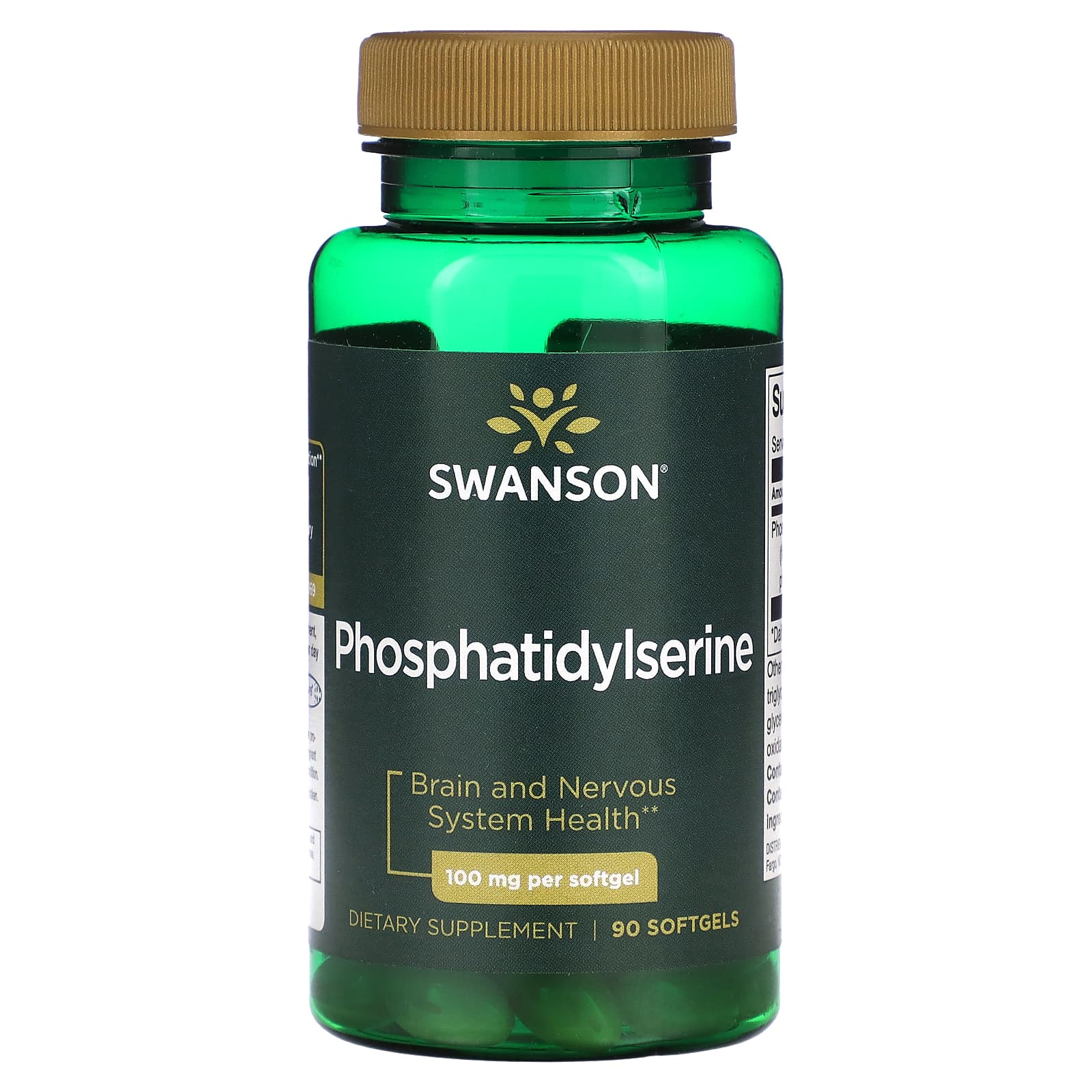 

Swanson, Phosphatidylserine, 100 mg, 90 softgels