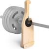 Wood Barbell Loading Jack Stand Stable Structure Ergonomic Handle Accessories for Home, Gym Portable