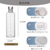 500ml Glass Water Bottle, Sports Drink Compatible, Leak-Proof, BPA-Free, Stylish, Outdoor, Water Bottle with Time Marker, Transparent, Hydration