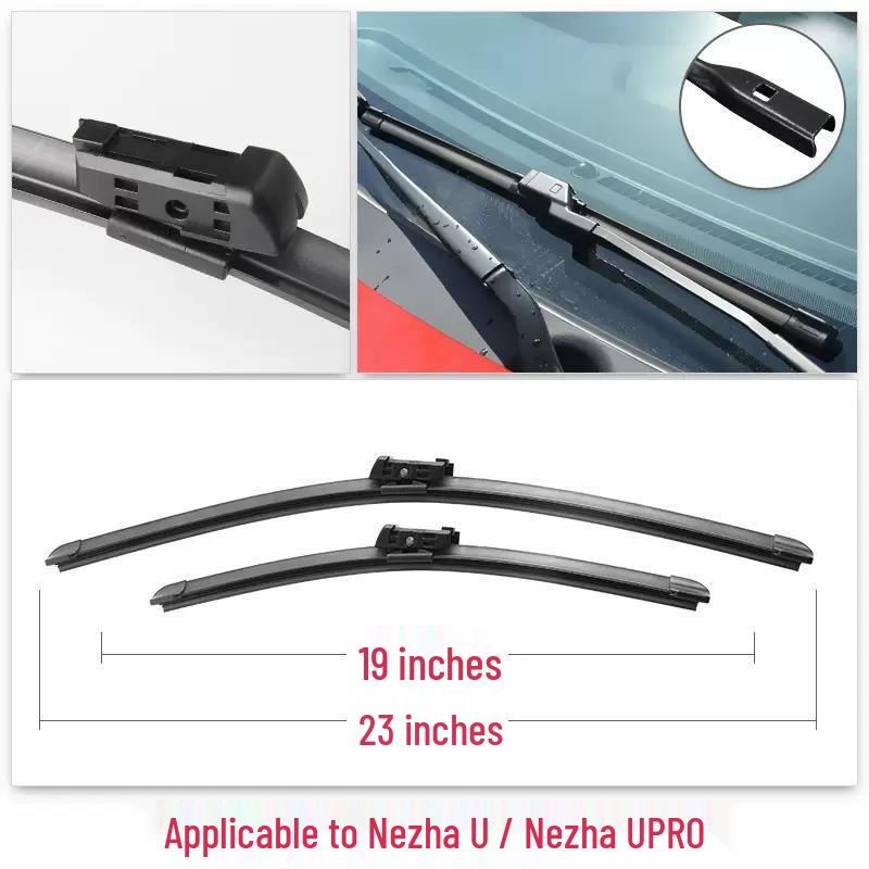

Nezha Upro Car Accessories: Frameless, Silent Front & Rear Wiper Blades Nezha U 2020 Set: Main & Auxiliary Wipers