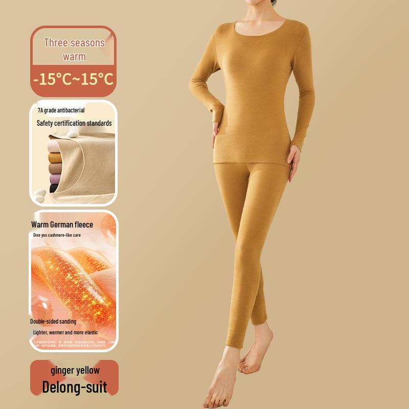 Seamless Thermal Fleece One-Piece Suit for Women: Self-Heating, Thickened Winter Innerwear