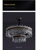 High-End Crystal Chandelier for Modern Spaces - Black, Luxury Lighting for Living Room, Bedroom, Bar, Restaurant, or Villa