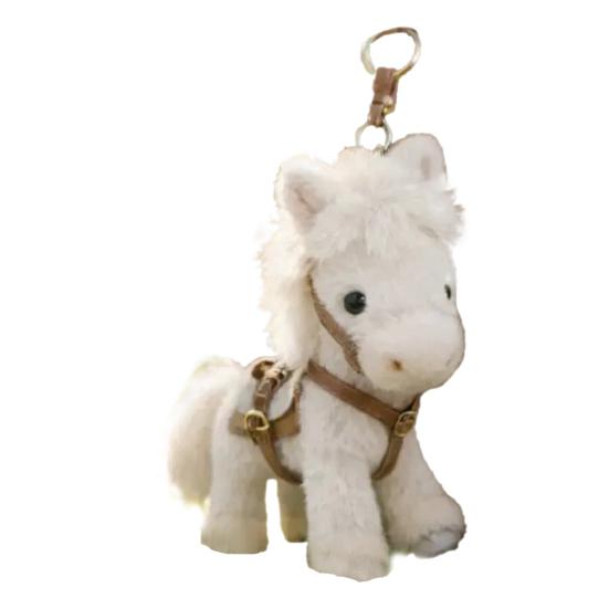 

Plush Horse Bag Charm Soft Stuffed Horse Doll Pendant Cute Animal Keychain Accessory for Handbags Backpacks Wallets Gifts for Birthdays Valentine s білий