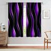 Purple and black striped printed curtains, a light and comfortable decoration for the living room, bedroom and kitchen