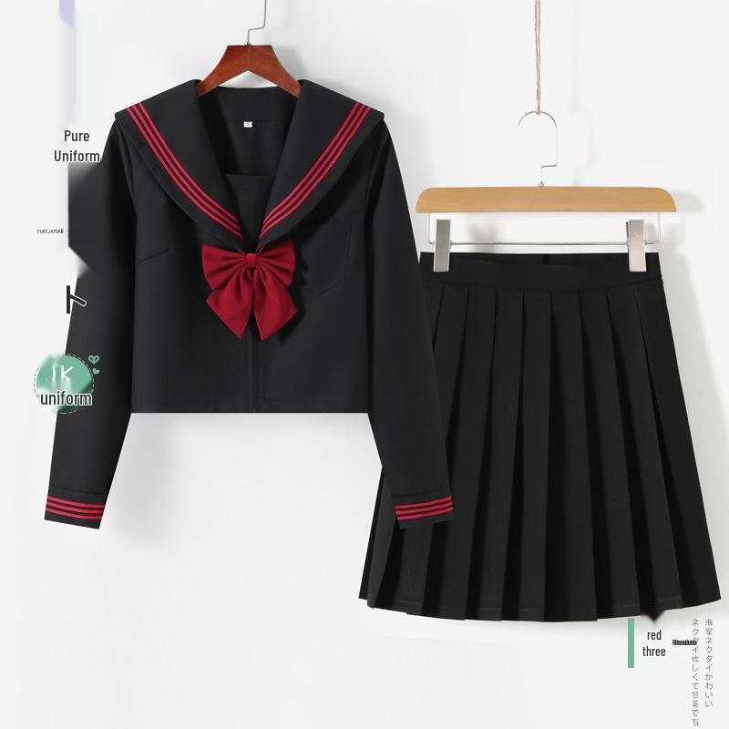 Echtes rotes JK Matrosenkleid mit Faltenrock