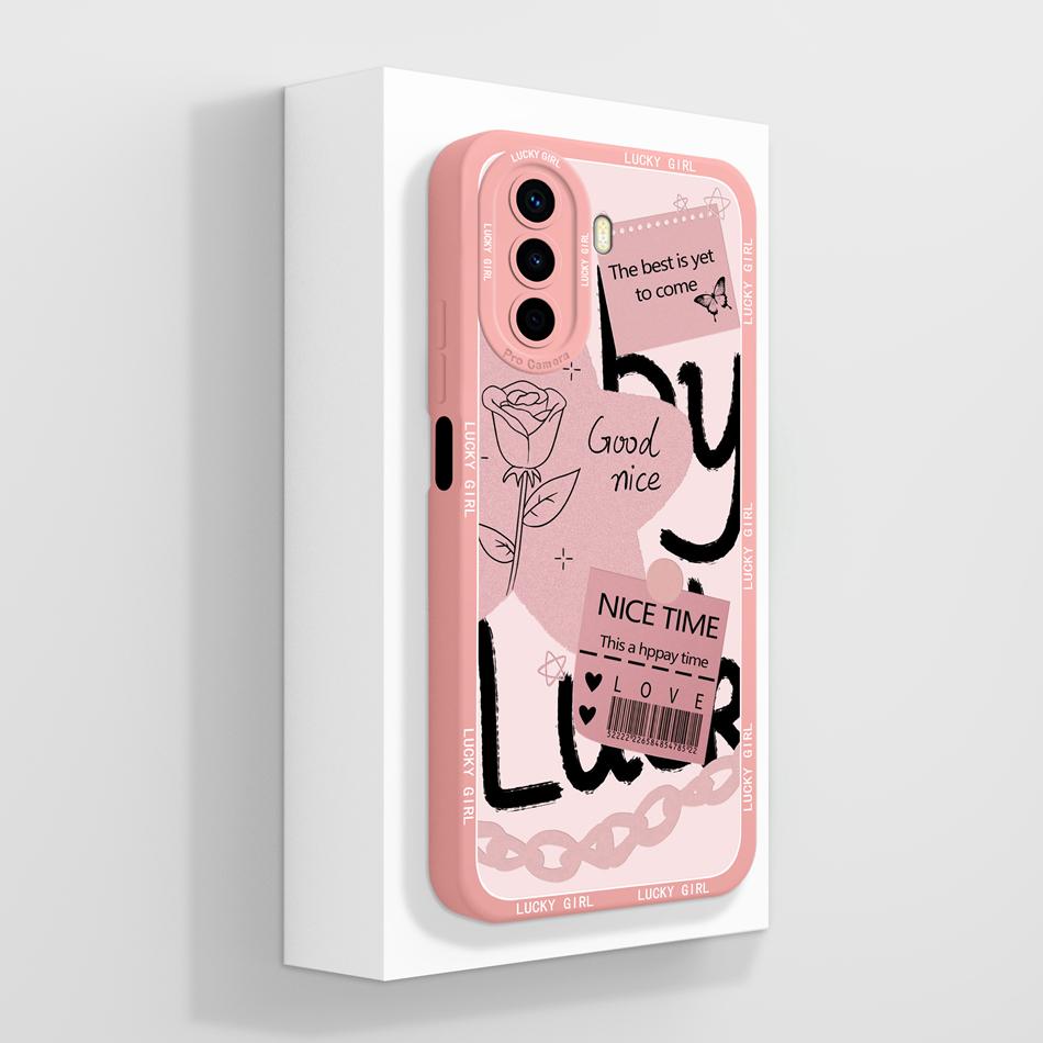 Case For Huawei Nova Y70 Plus Art Bear Full Coverage Anti Drop Funda For Huawei Nova Y 70 Y70+ Liquid Silicone Phone Back Cover