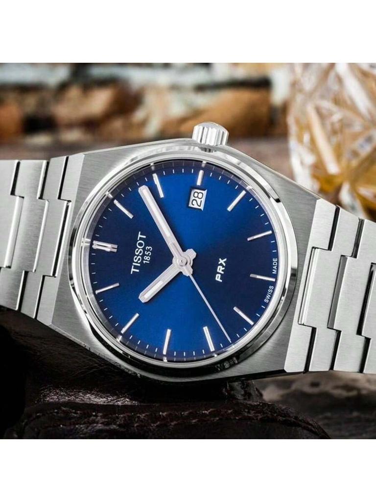 PRX T137.210.33.021.00 Unisex Stylish Elegant Stainless Steel Quartz Watch, Featuring 35mm Gold Round Dial with Date Display. T137.210.11.041.00