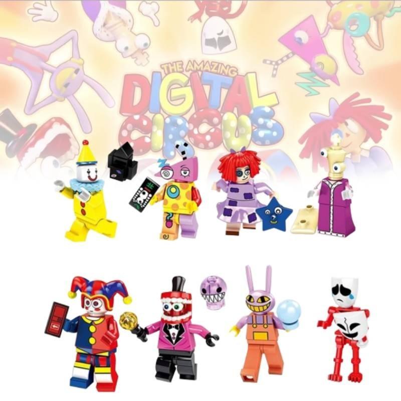 Colorful Digital Circus Palm Niken Clown Kraftmo Building Block Figurine Set Abs Material
