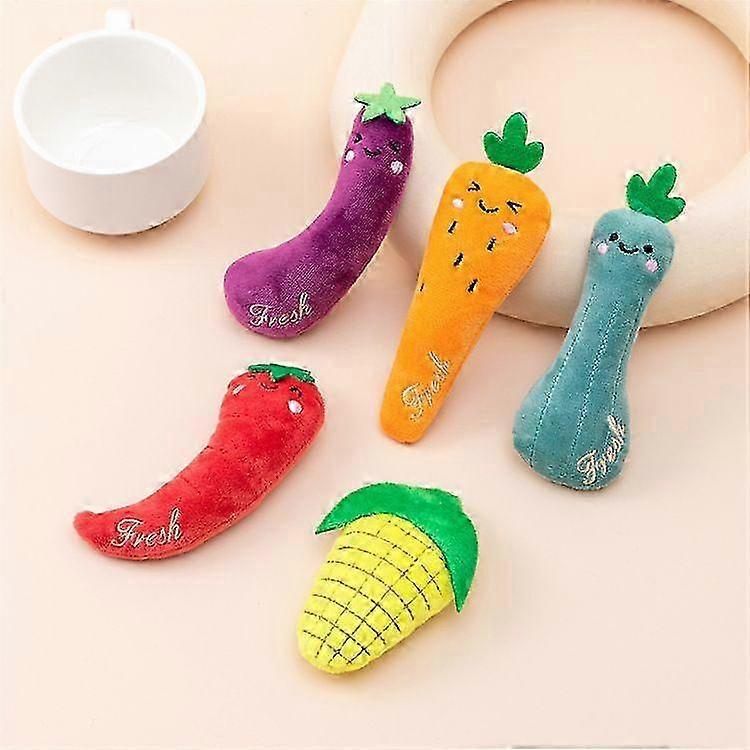 Catnip Toys for Indoor Cats, 5 Pack Cat Toys for Cats, Fluffy Catnip Toys for Chewing Playing, Interactive Kitten Toys, Catnip Filled Kitty Chew Teeth